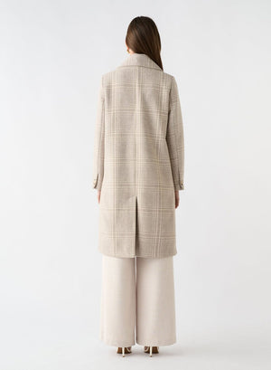 ESMAEE Edition Coat - Cream Check Coat - Zabecca Living