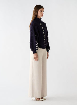 ESMAEE Jody Cable Knit - Indigo Jumpers + Knitwear - Zabecca Living