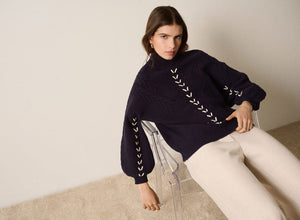 ESMAEE Jody Cable Knit - Indigo Jumpers + Knitwear - Zabecca Living