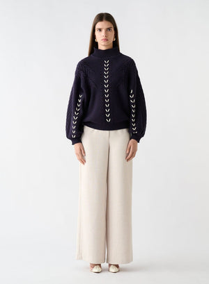 ESMAEE Jody Cable Knit - Indigo Jumpers + Knitwear - Zabecca Living