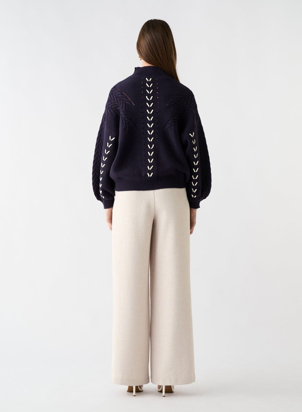 ESMAEE Jody Cable Knit - Indigo Jumpers + Knitwear - Zabecca Living