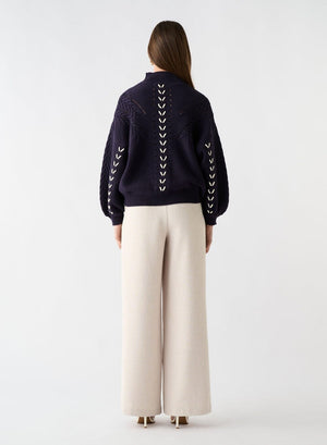 ESMAEE Jody Cable Knit - Indigo Jumpers + Knitwear - Zabecca Living