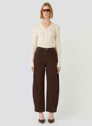 ESMAEE Mayfair Barrel Jeans - Espresso Denim JEANS - Zabecca Living