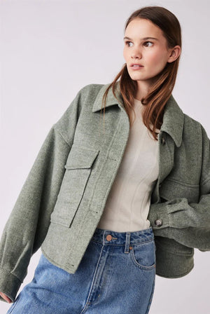ESMAEE Outland Shacket - Seafoam Winter Jacket - Zabecca Living