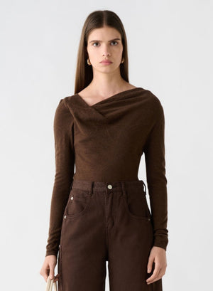 ESMAEE Pinnacle Knit Top - Chocolate Jumpers + Knitwear - Zabecca Living