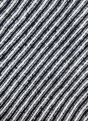 ESMAEE Solo Wrap Coat - Black / White Diagonal Coat - Zabecca Living