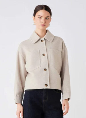 ESMAEE Stopover Jacket - Cream Chevron Jacket - Zabecca Living
