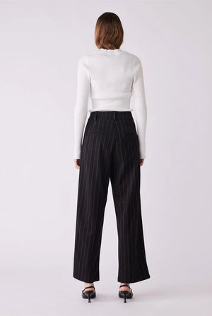 ESMAEE Studio Tailored Pants - Black Pinstripe PANTS - Zabecca Living