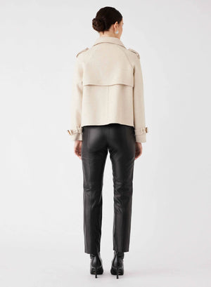 ESMAEE Virtual Cropped Trench Coat - Cream Coat - Zabecca Living