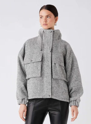 ESMAEE Weekender Jacket - Ash Chevron Jacket - Zabecca Living