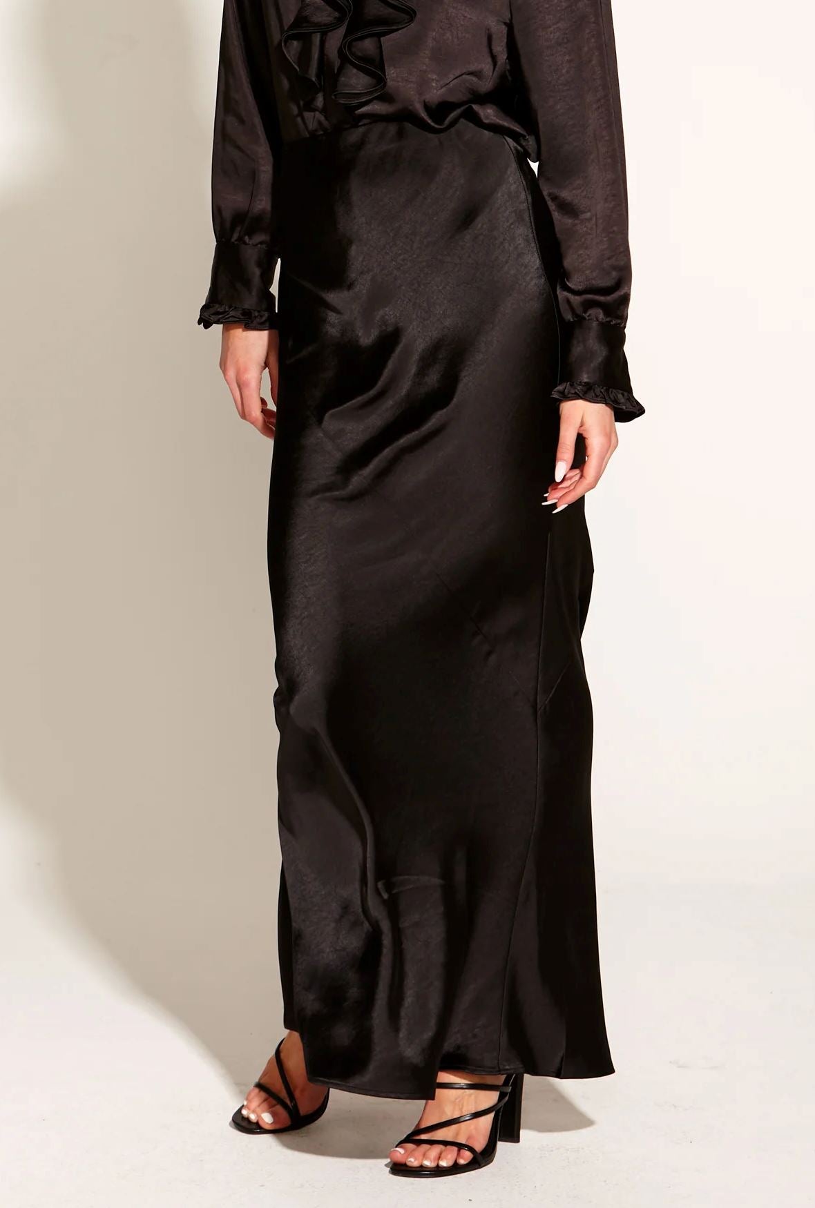 FATE & BECKER Only She Knows Maxi Skirt - Black Skirt - Zabecca Living