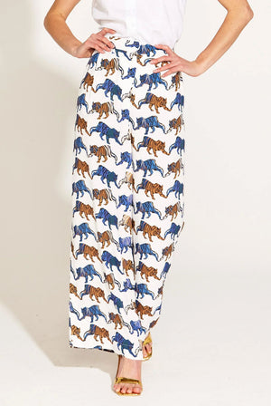 FATE & BECKER Queen Of The Jungle Wide Leg Pant - Tiger Print PANTS - Zabecca Living