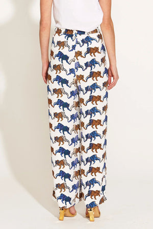 FATE & BECKER Queen Of The Jungle Wide Leg Pant - Tiger Print PANTS - Zabecca Living
