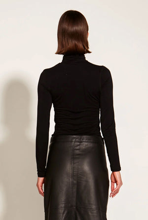 FATE & BECKER Sweet Soul Turtleneck Top - Black Long Sleeve Tee - Zabecca Living