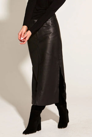 FATE & BECKER Underground Leather Skirt - Black Skirt - Zabecca Living