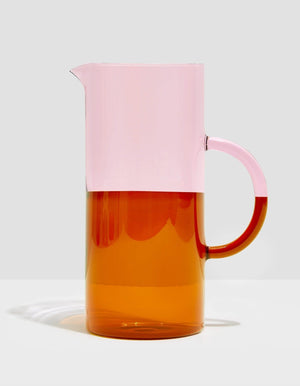FAZEEK Two Tone Pitcher - Pink + Amber DRINKWARE - Zabecca Living