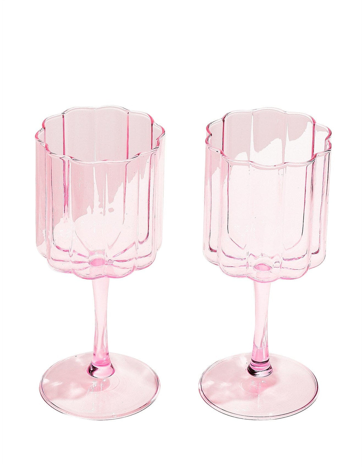 FAZEEK Wave Wine Glass - Pink DRINKWARE - Zabecca Living