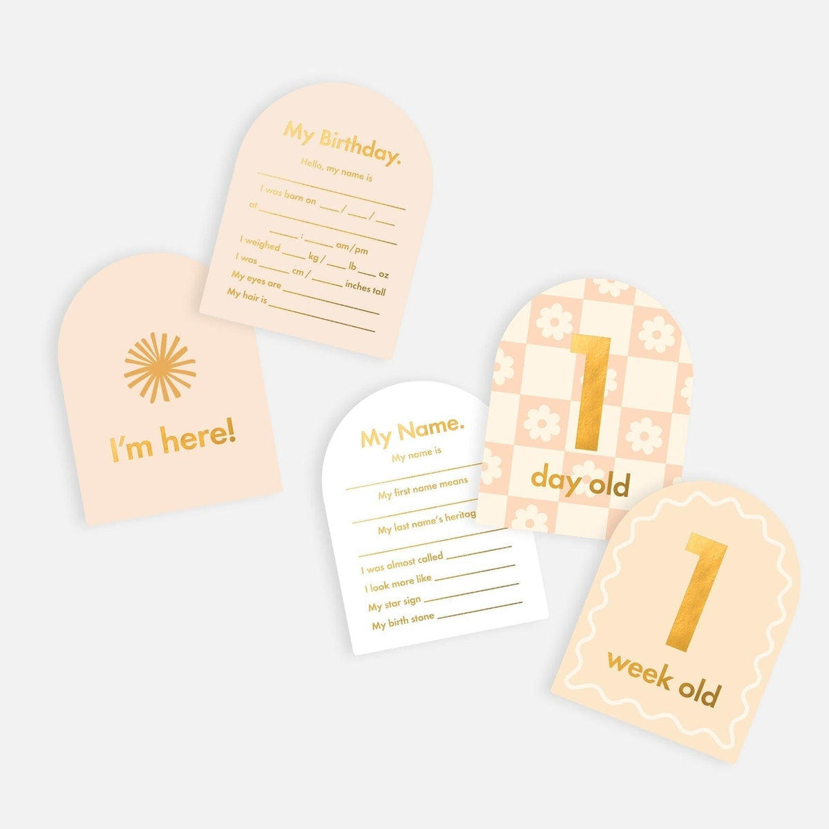 FOX & FALLOW Baby Milestone Cards - Helios BABY (0-12 Mths) - Zabecca Living