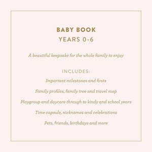 FOX & FALLOW Mini Baby Book - Oatmeal BABY (0-12 Mths) - Zabecca Living