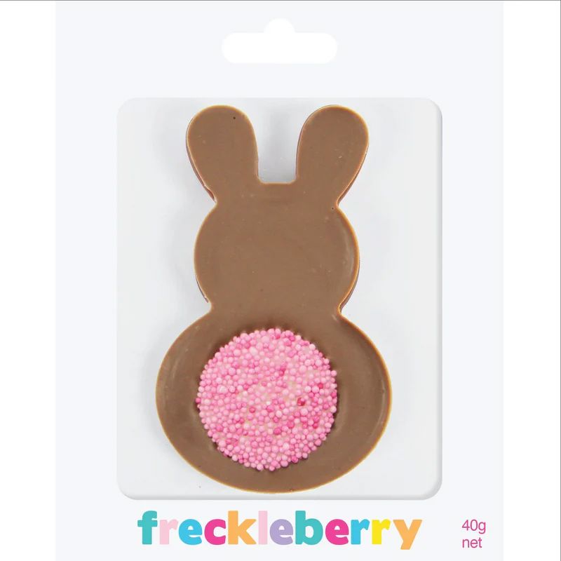 FRECKLEBERRY Chocolate Bunny Freckle Tail - Pink Tail Chocolate - Zabecca Living