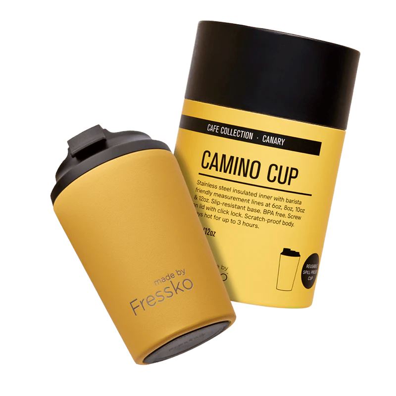 FRESSKO Camino Reusable Cup 12oz - Canary COFFEE, TEA & DRINKS - Zabecca Living