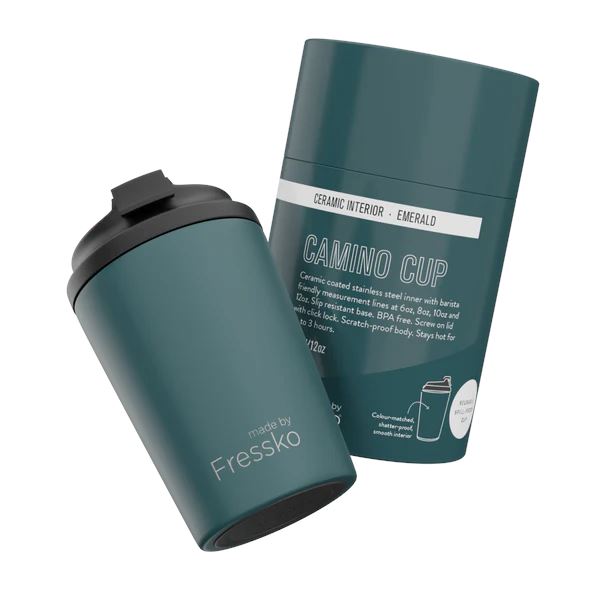 FRESSKO Camino Reusable Cup 12oz - Emerald COFFEE, TEA & DRINKS - Zabecca Living