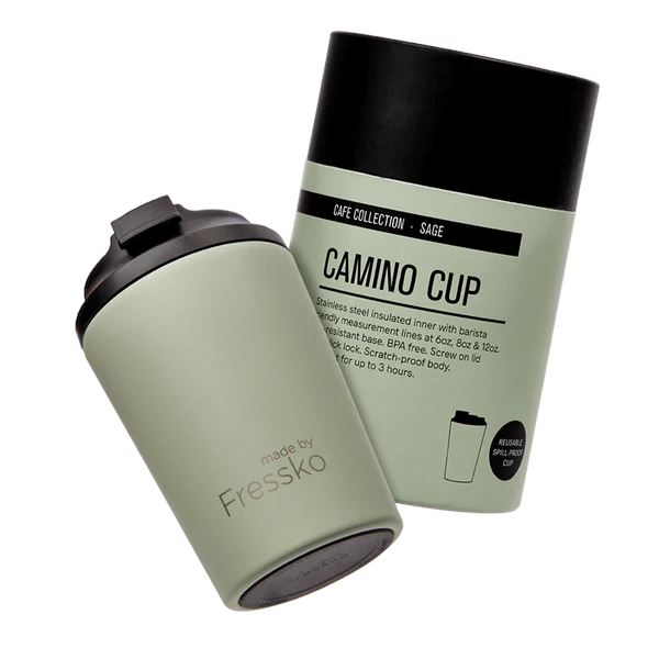FRESSKO Camino Reusable Cup 12oz - Sage COFFEE, TEA & DRINKS - Zabecca Living