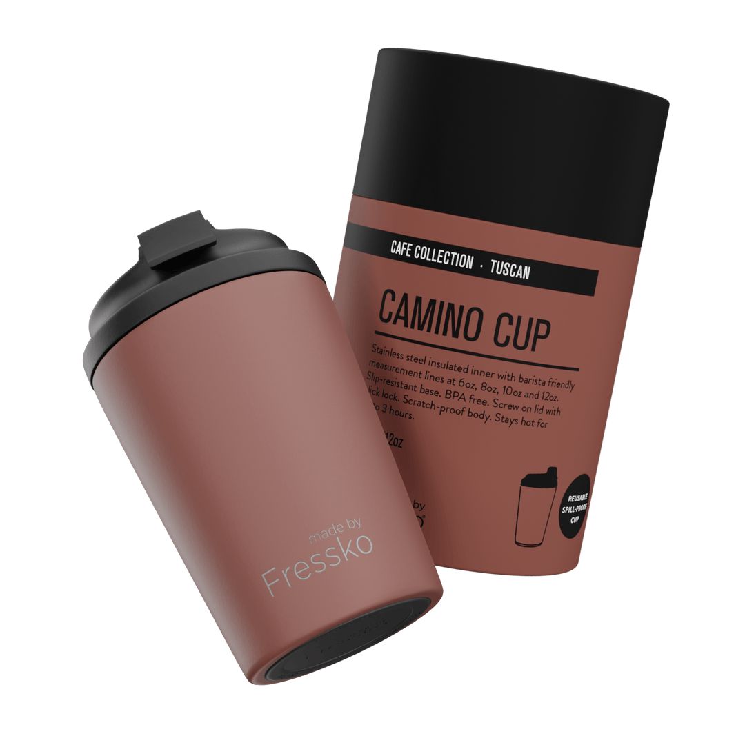 FRESSKO Camino Reusable Cup 12oz - Tuscan COFFEE, TEA & DRINKS - Zabecca Living