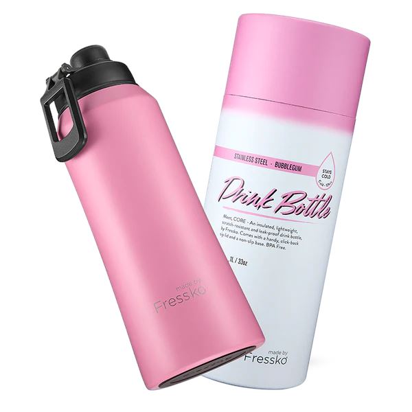 FRESSKO Core Drink Bottle 1L - Bubblegum COFFEE, TEA & DRINKS - Zabecca Living