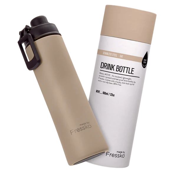 FRESSKO Move Drink Bottle 660ml - Oat COFFEE, TEA & DRINKS - Zabecca Living