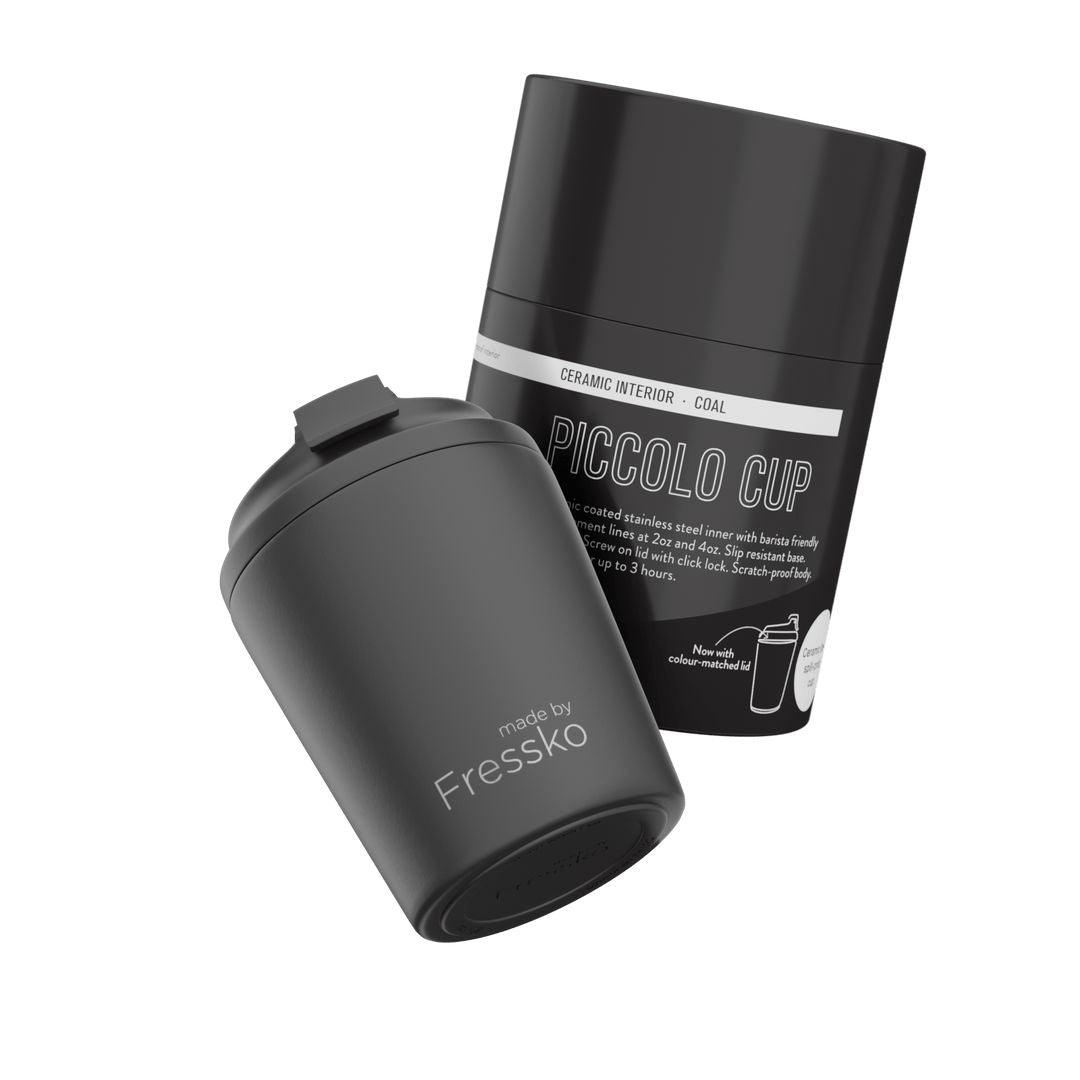FRESSKO Piccolo Reusable Cup 4oz - Coal COFFEE, TEA & DRINKS - Zabecca Living