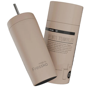 FRESSKO Venti Ceramic Tumbler 600ml - Oat COFFEE, TEA & DRINKS - Zabecca Living