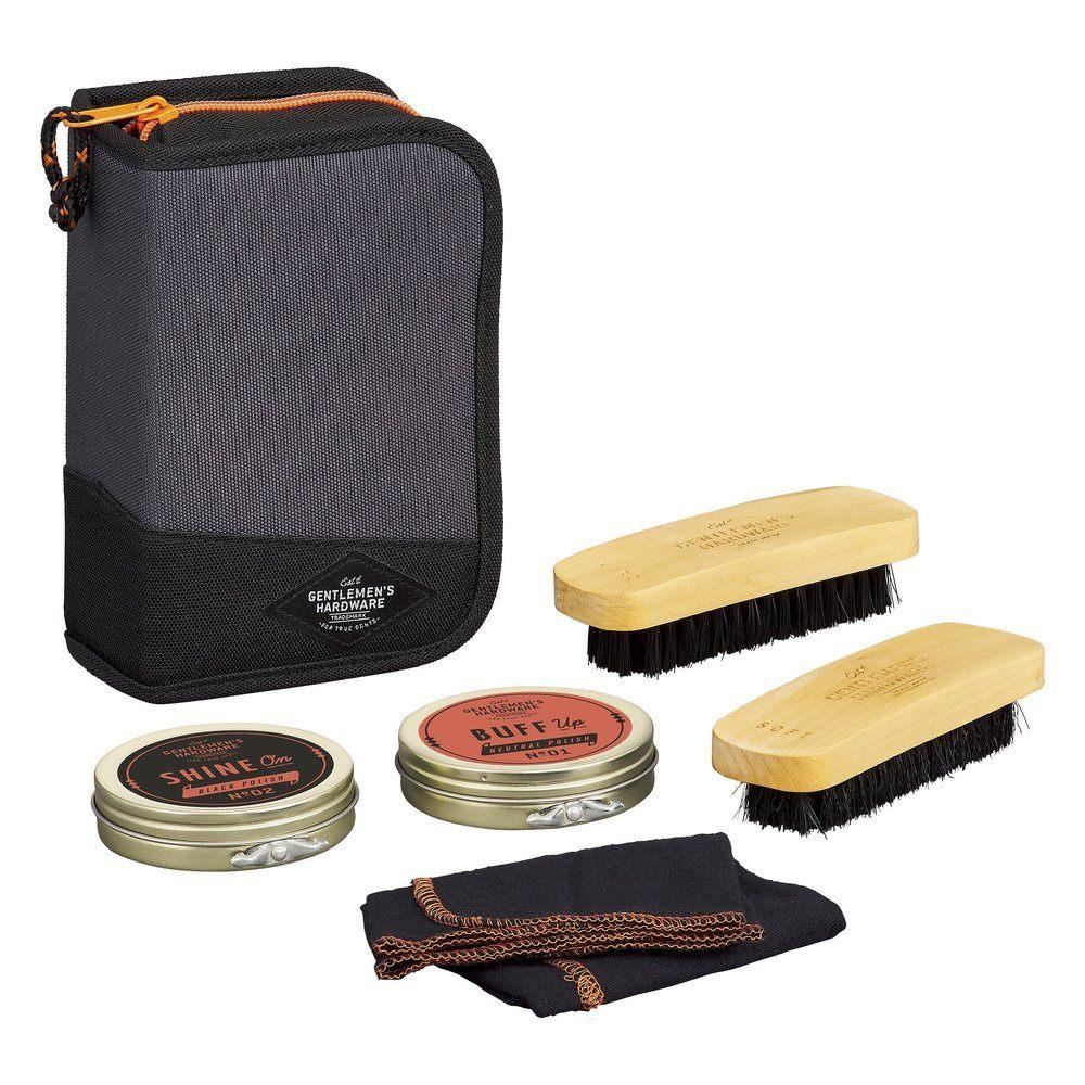 GENTLEMEN'S HARDWARE Charcoal Shoe Shine Kit Mens Grooming - Zabecca Living