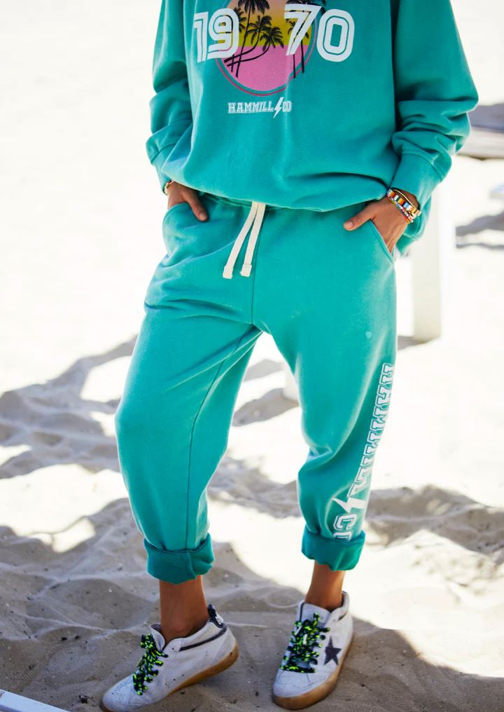 HAMMILL & CO Beach Track Pant - Faded Jade PANTS - Zabecca Living