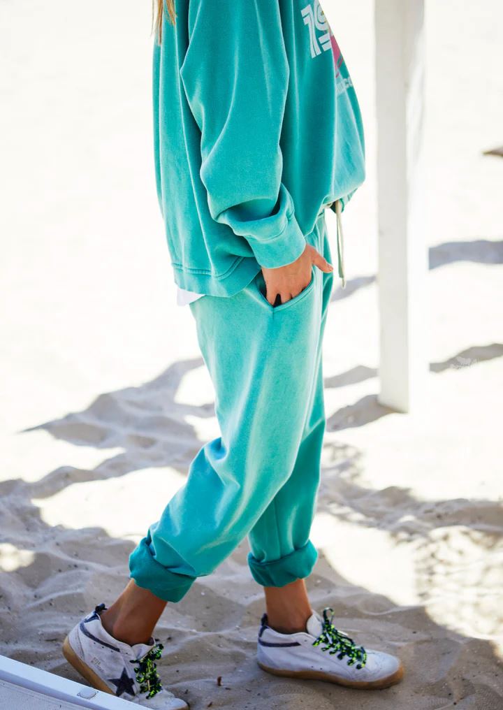 HAMMILL & CO Beach Track Pant - Faded Jade PANTS - Zabecca Living