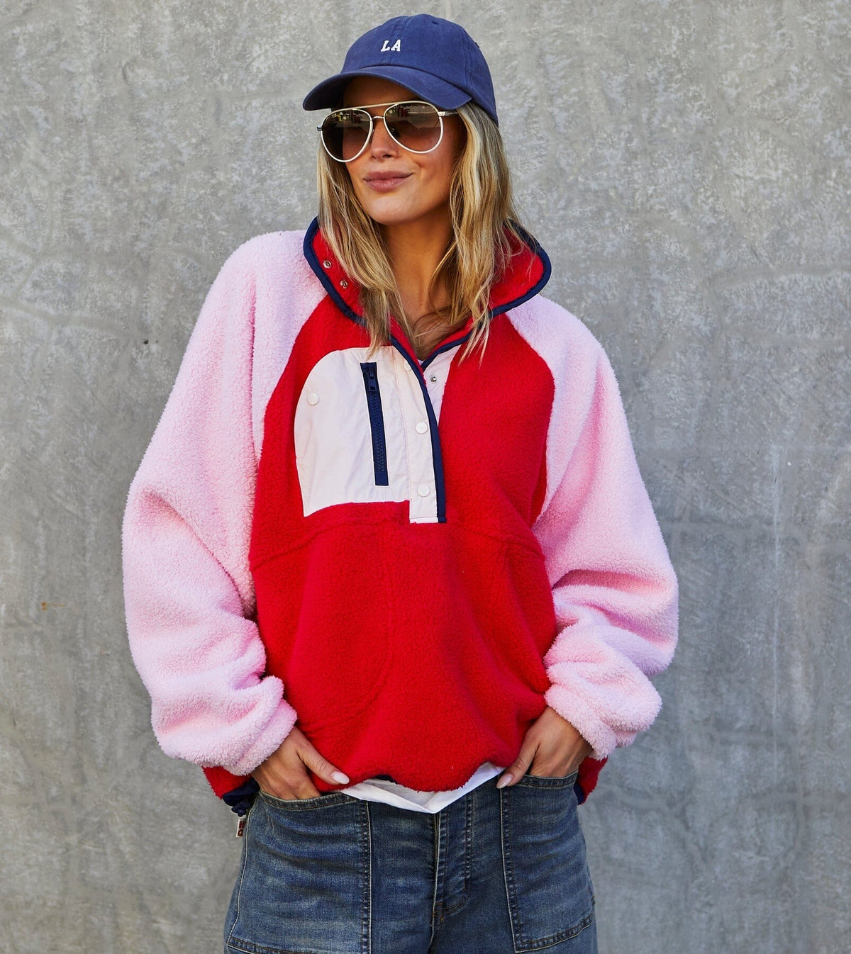 HAMMILL & CO Freestyle Polar Fleece - Red/Pink Jacket - Zabecca Living