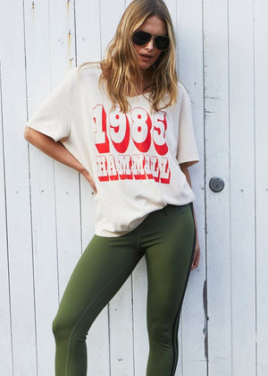 HAMMILL & CO Hammill Logo V-Neck Tee - Natural Tee - Zabecca Living