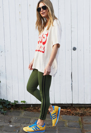 HAMMILL & CO Hammill Logo V-Neck Tee - Natural Tee - Zabecca Living