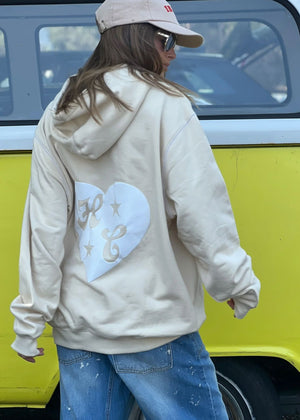 HAMMILL & CO My Boyfriends Oversized Hoodie - Natural SWEATER - Zabecca Living