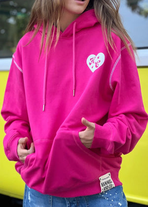HAMMILL & CO My Boyfriends Oversized Hoodie - Pink SWEATER - Zabecca Living