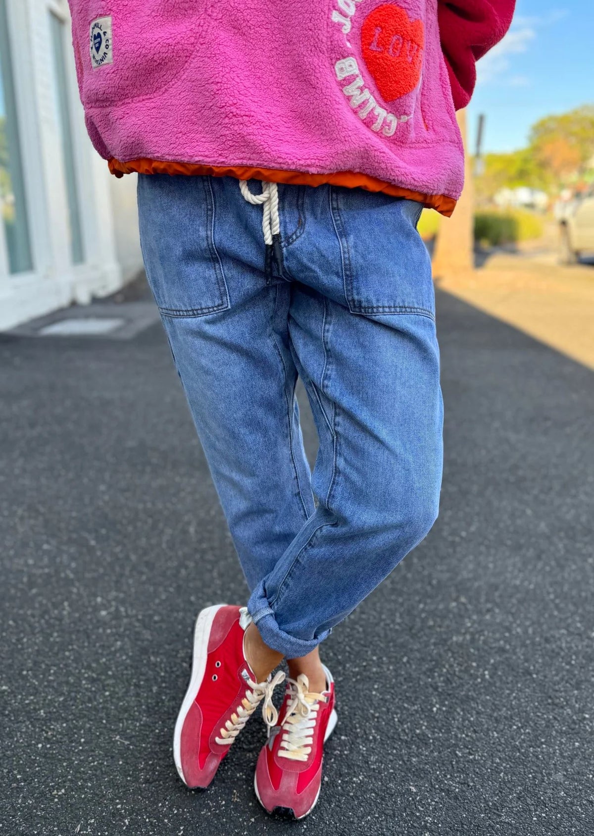 HAMMILL & CO Stonewash Track Jean JEANS - Zabecca Living