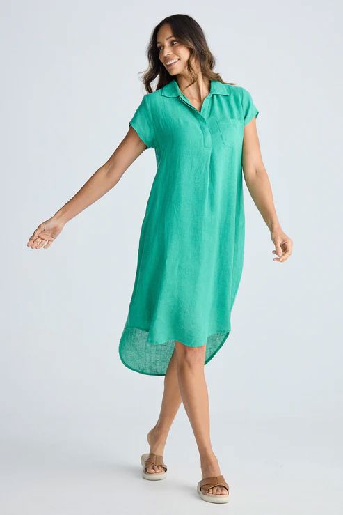 HOLIDAY Ahoy Tunic - Jade Green DRESS - Zabecca Living