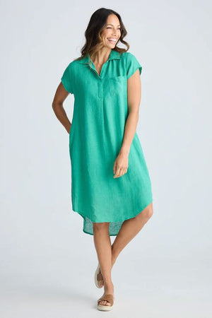 HOLIDAY Ahoy Tunic - Jade Green DRESS - Zabecca Living