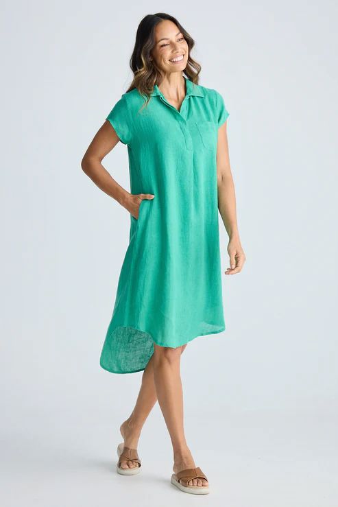 HOLIDAY Ahoy Tunic - Jade Green DRESS - Zabecca Living