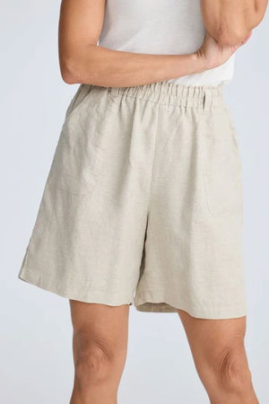 HOLIDAY Captain Shorts - Natural Linen SHORTS - Zabecca Living