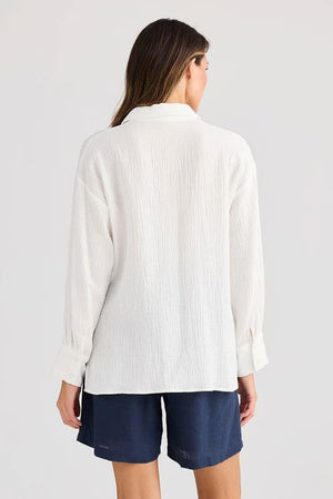 HOLIDAY Coral Shirt - White Shirts & Blouses - Zabecca Living