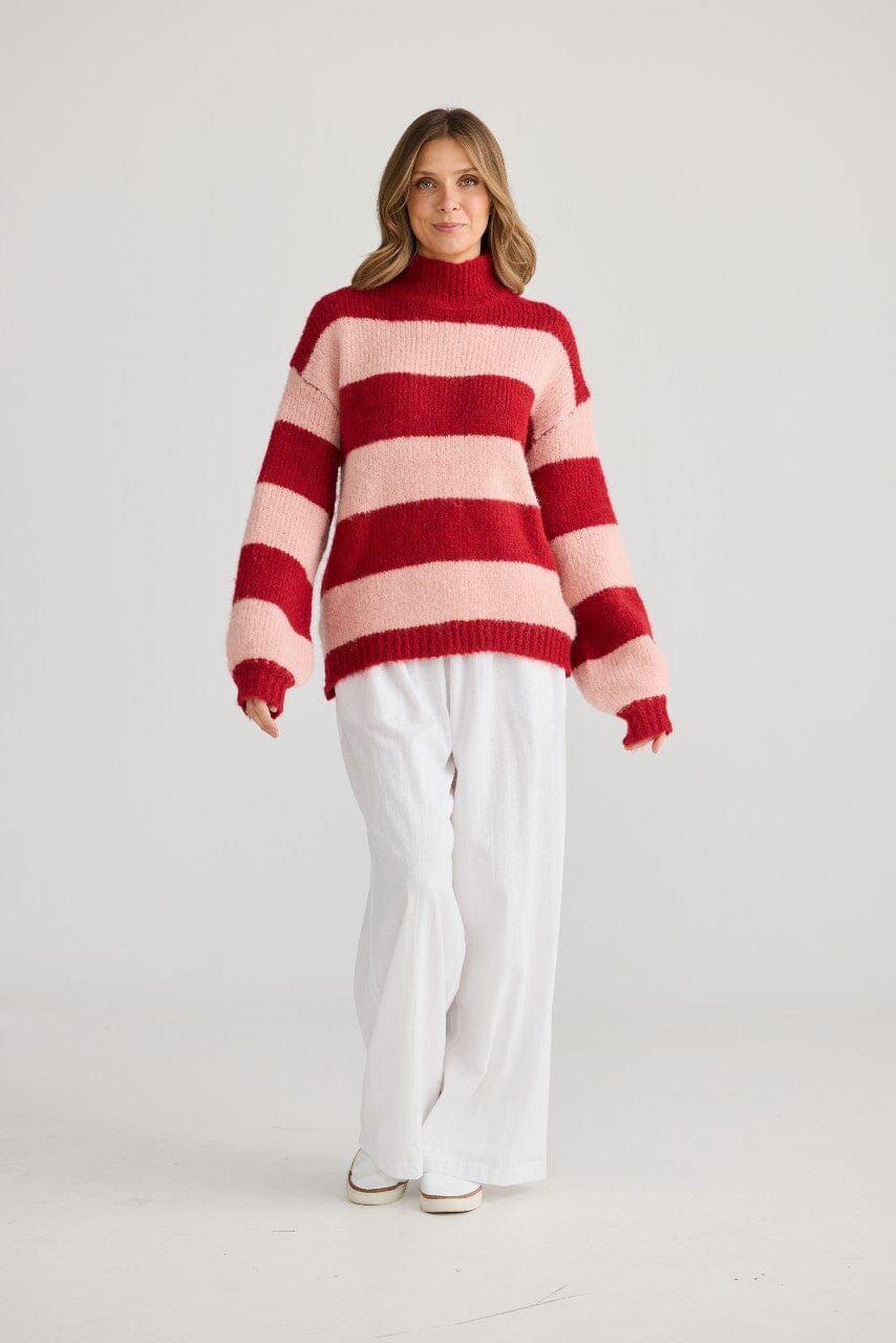 HOLIDAY Island Knit - Red Stripe Jumpers + Knitwear - Zabecca Living