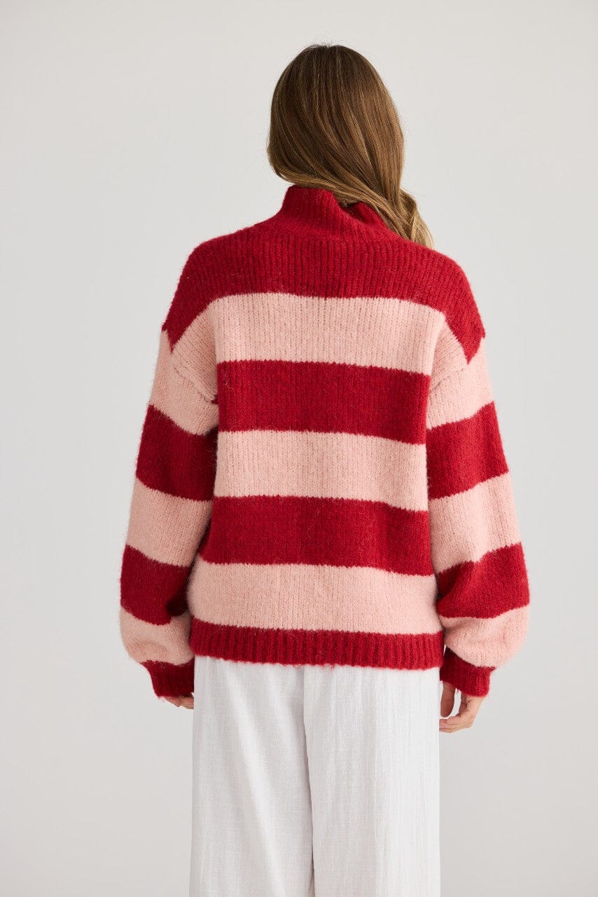 HOLIDAY Island Knit - Red Stripe Jumpers + Knitwear - Zabecca Living