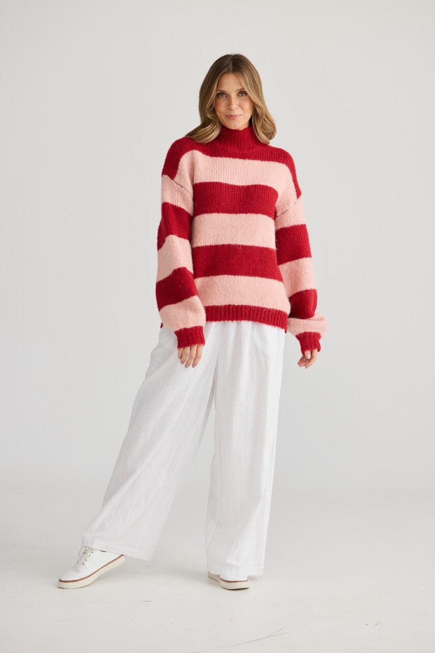 HOLIDAY Island Knit - Red Stripe Jumpers + Knitwear - Zabecca Living