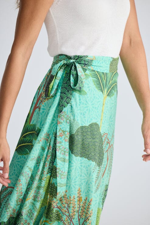 HOLIDAY Tropics Wrap Skirt - Rainforest Print SKIRT - Zabecca Living